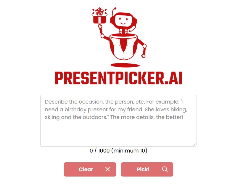 Present Picker — ИИ поможет вам подобрать подарок