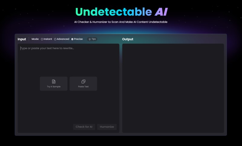 Undetectable AI — ИИ очеловечивает тексты